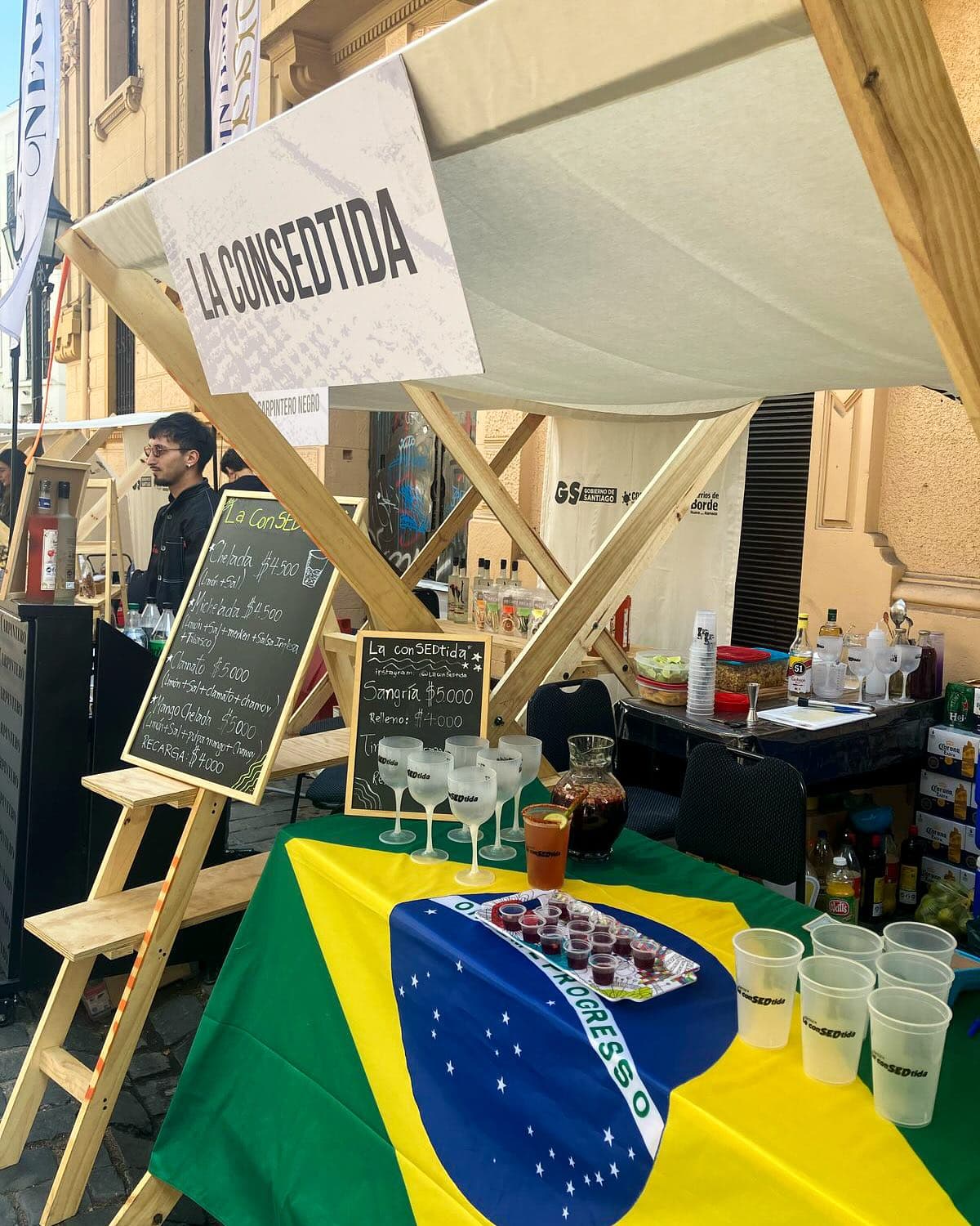 Barra montada en feria